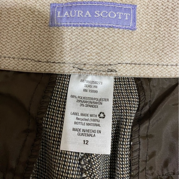 Laura Scott Women’s Comfort Waist Houndstooth Career Pants - Picture 7 of 8